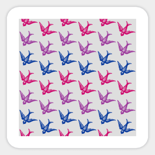 Bi Flag Birds Design Sticker